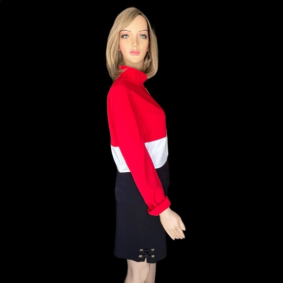 St. John red/black ivory jacket size S - Picture 5 of 15